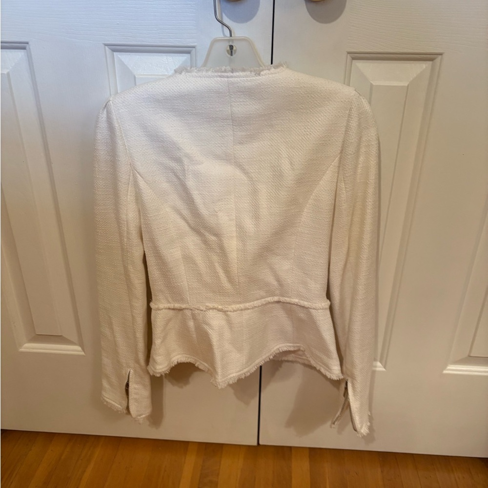 White House Black Market Off-White Textured Blazer